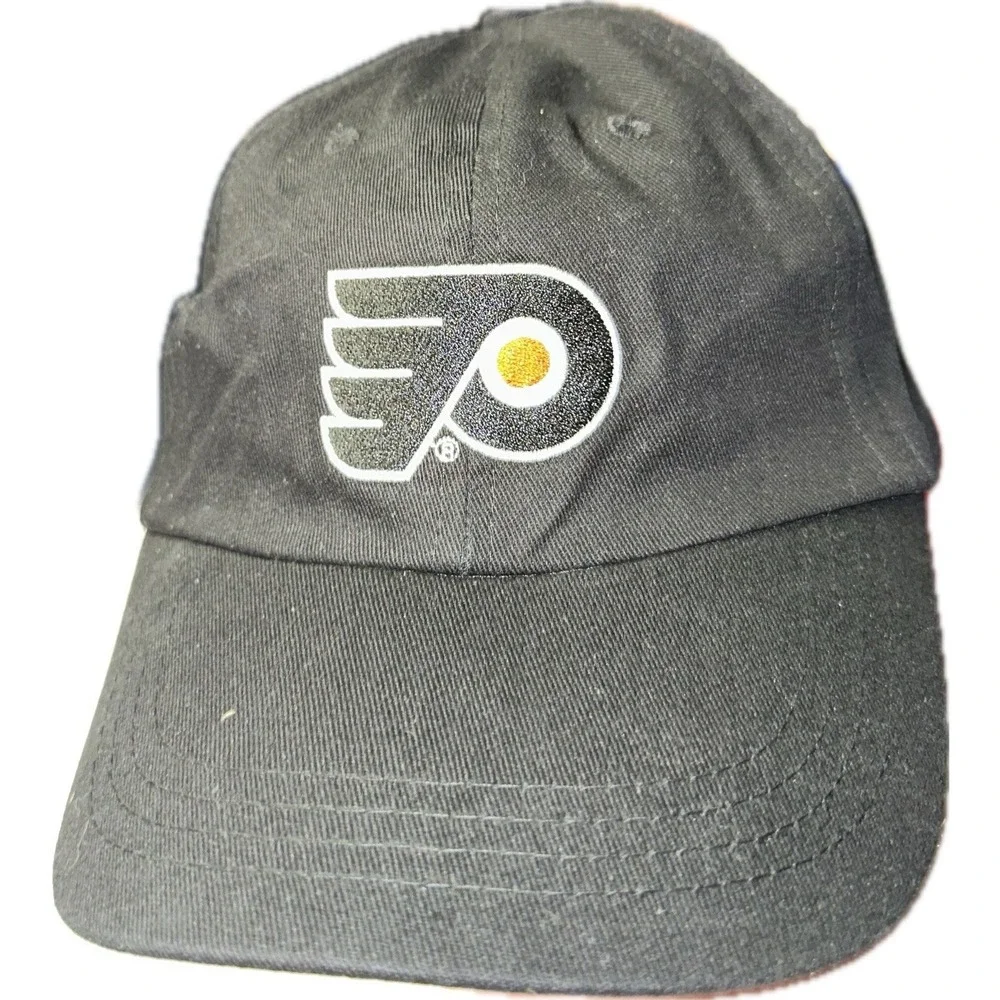 Philadelphia Flyers Black StrapBack Dad Hat Cap NHL Hockey